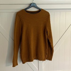 Men’s Fatface mustard knit sweater, medium.